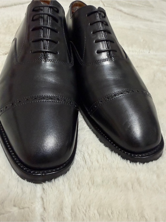 $1,100 Crockett Jones Peal Brooks Brothers Black Cap-Toe Oxford Shoes 9.5 10.5 main image 7